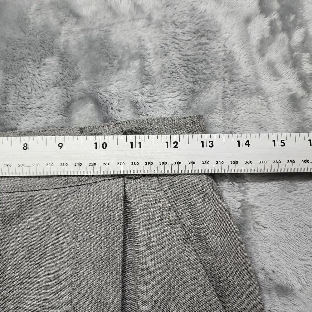 Vintage Liz Claiborne Skirt‎ Womens 4 Gray Pencil Wrap Lined Office Back Zip 70s